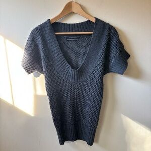 Club Monaco Dark Gray V-Neck Sweater